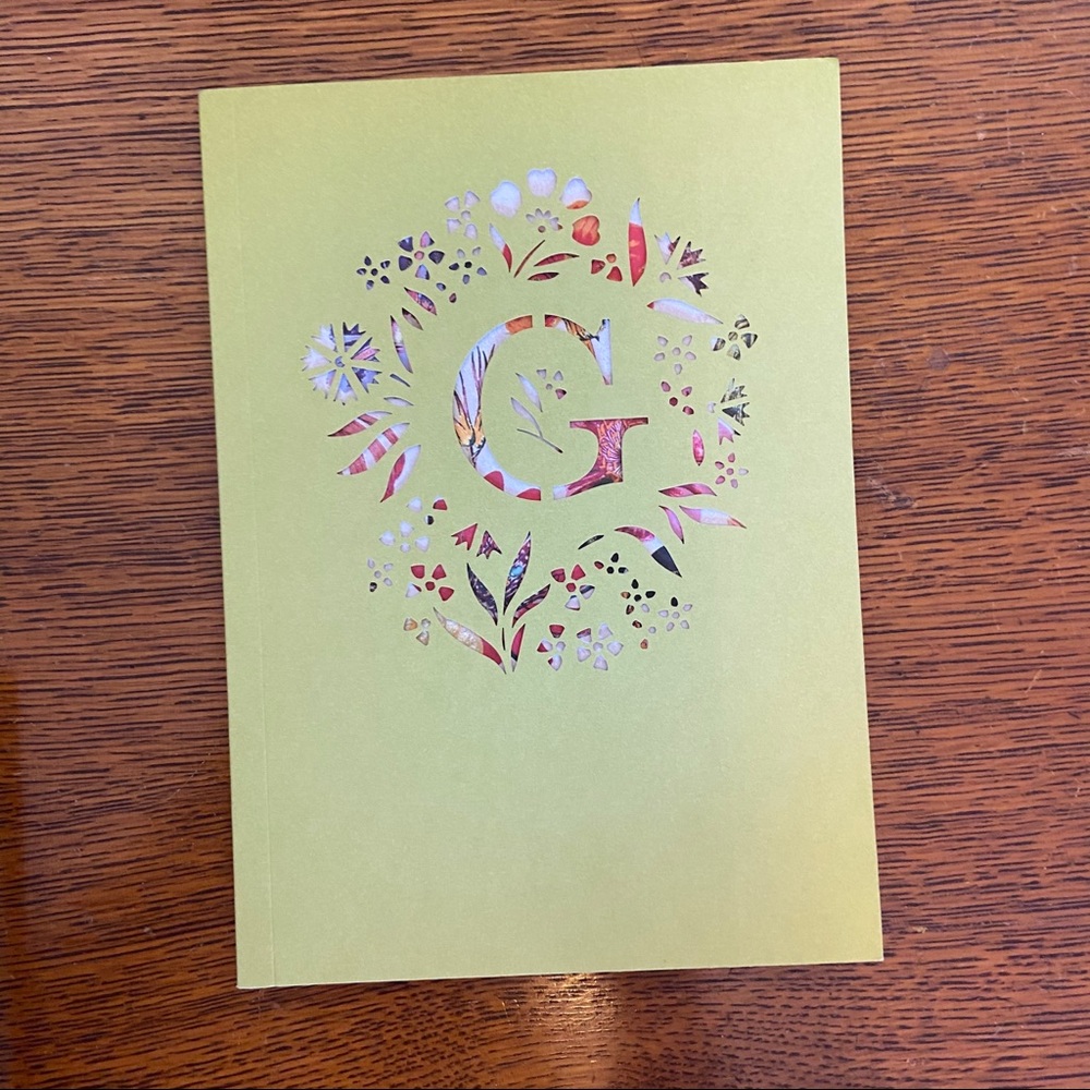 Anthropologie floral “G” journal